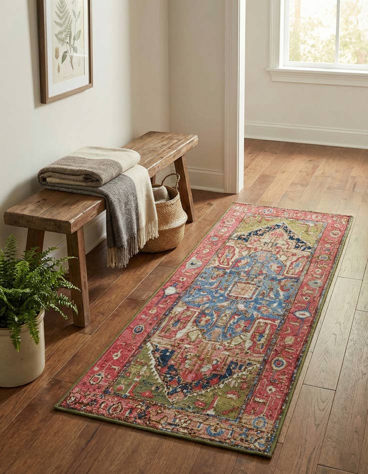 Detail image of 2' x 4' Easy-Clean Traditional Indoor / Outdoor Runner Rug
