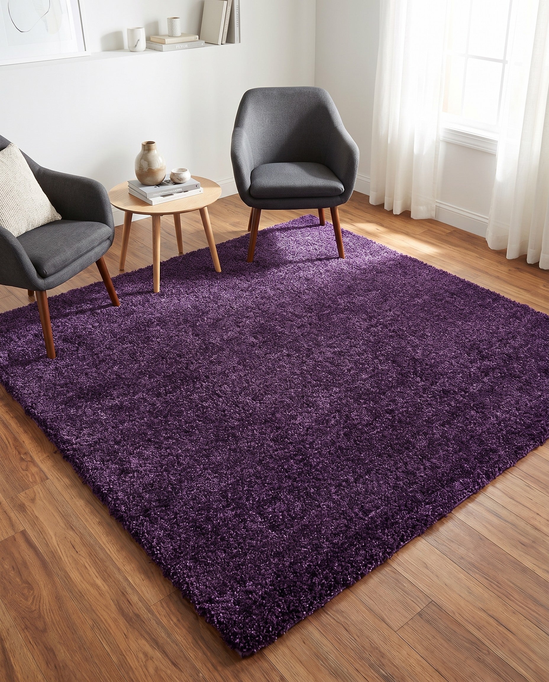 7' 10 x 7' 10 Solid Frieze Square Rug