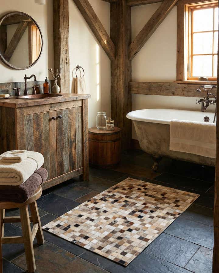 2' x 3' Cowhide Leather Rug