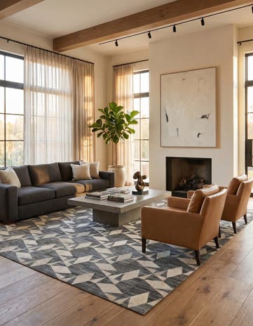 5' 3 x 7' 9 Cowhide - Patchwork Rug