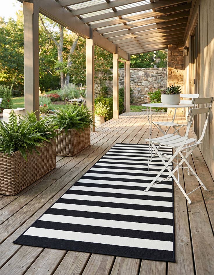 Detail image of  2' 7 x 8'  Washable Jill Zarin Palm Springs Indoor / Outdoor Runner Rug