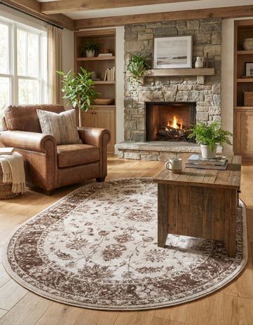 5' 3 x 8' Himalaya Oval Rug