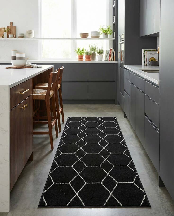 Detail image of 3' x 6' Trellis Frieze Runner Rug