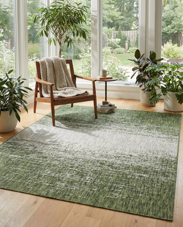 Detail image of 7' 10 x 11' Easy-Clean Modern Indoor / Outdoor Rug