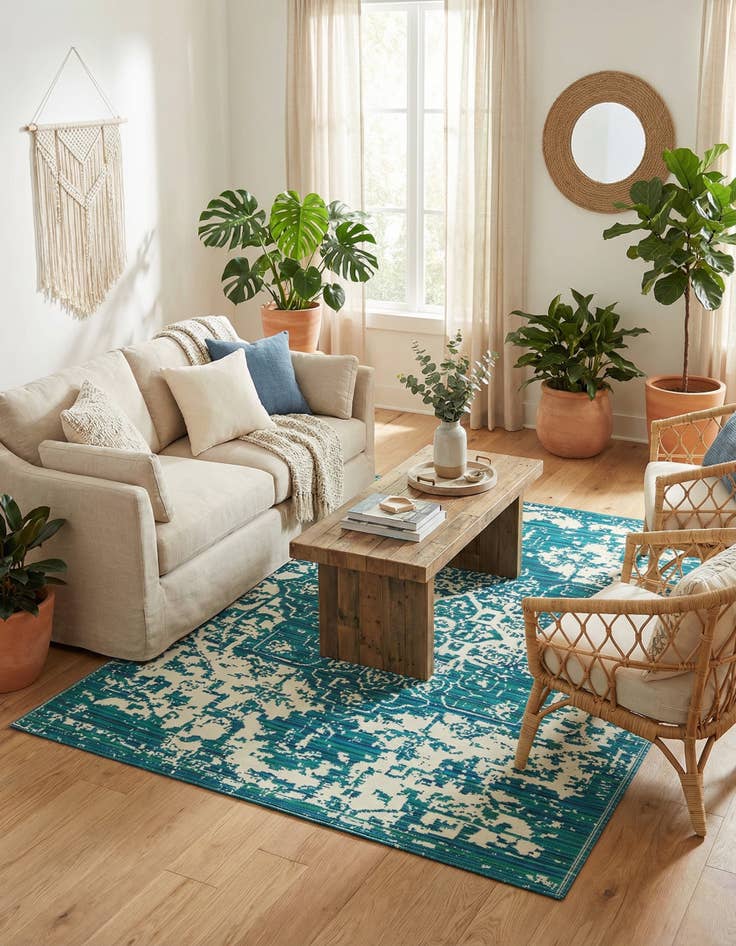 Detail image of  7' 10 x 10'  Washable Vista Breeze Indoor / Outdoor Rug