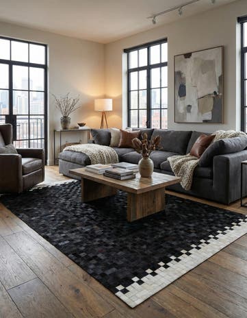 5' 2 x 8' Cowhide Stocks Rug
