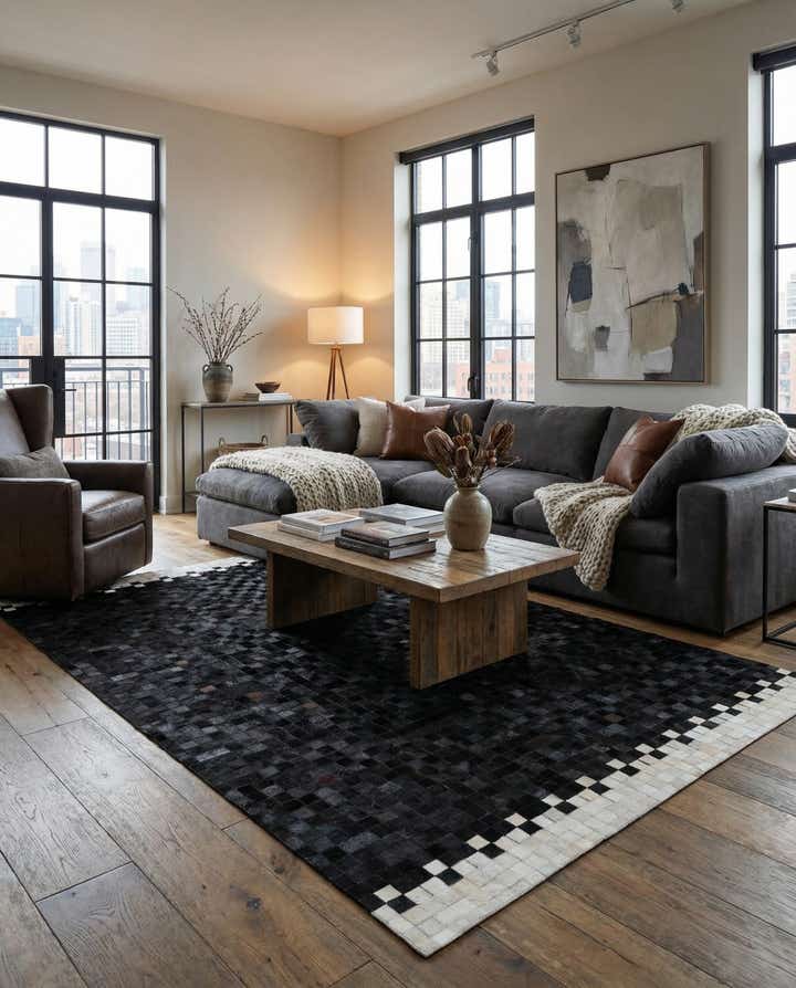 5' 2 x 8' Cowhide Stocks Rug