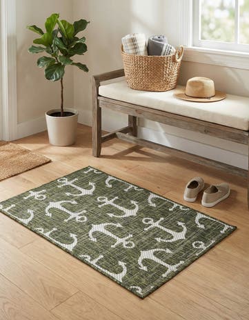 2' x 3' Easy-Clean Coastal Indoor / Outdoor Rug