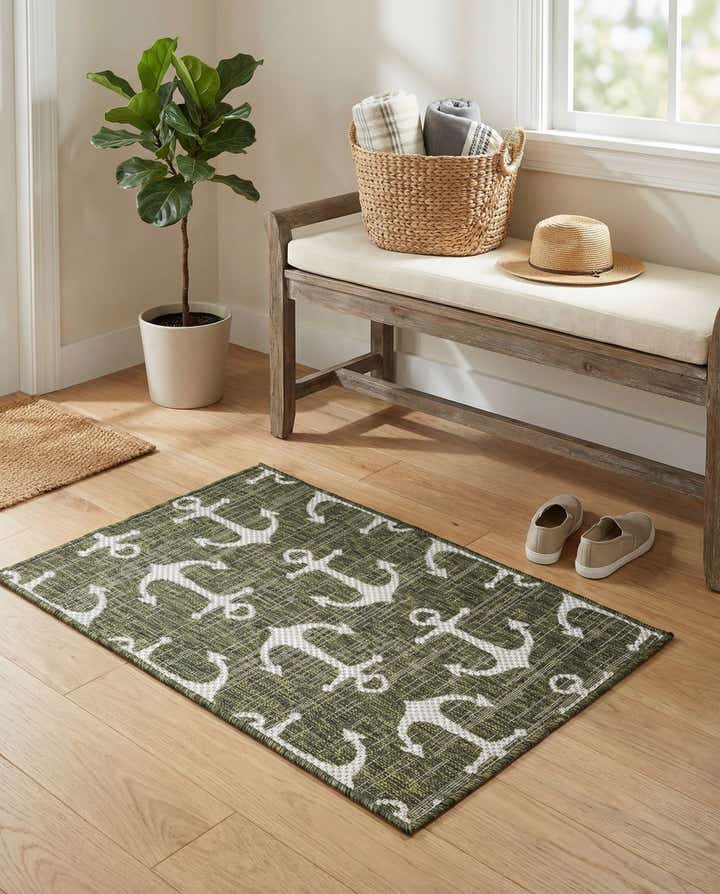 2' x 3' Easy-Clean Coastal Indoor / Outdoor Rug