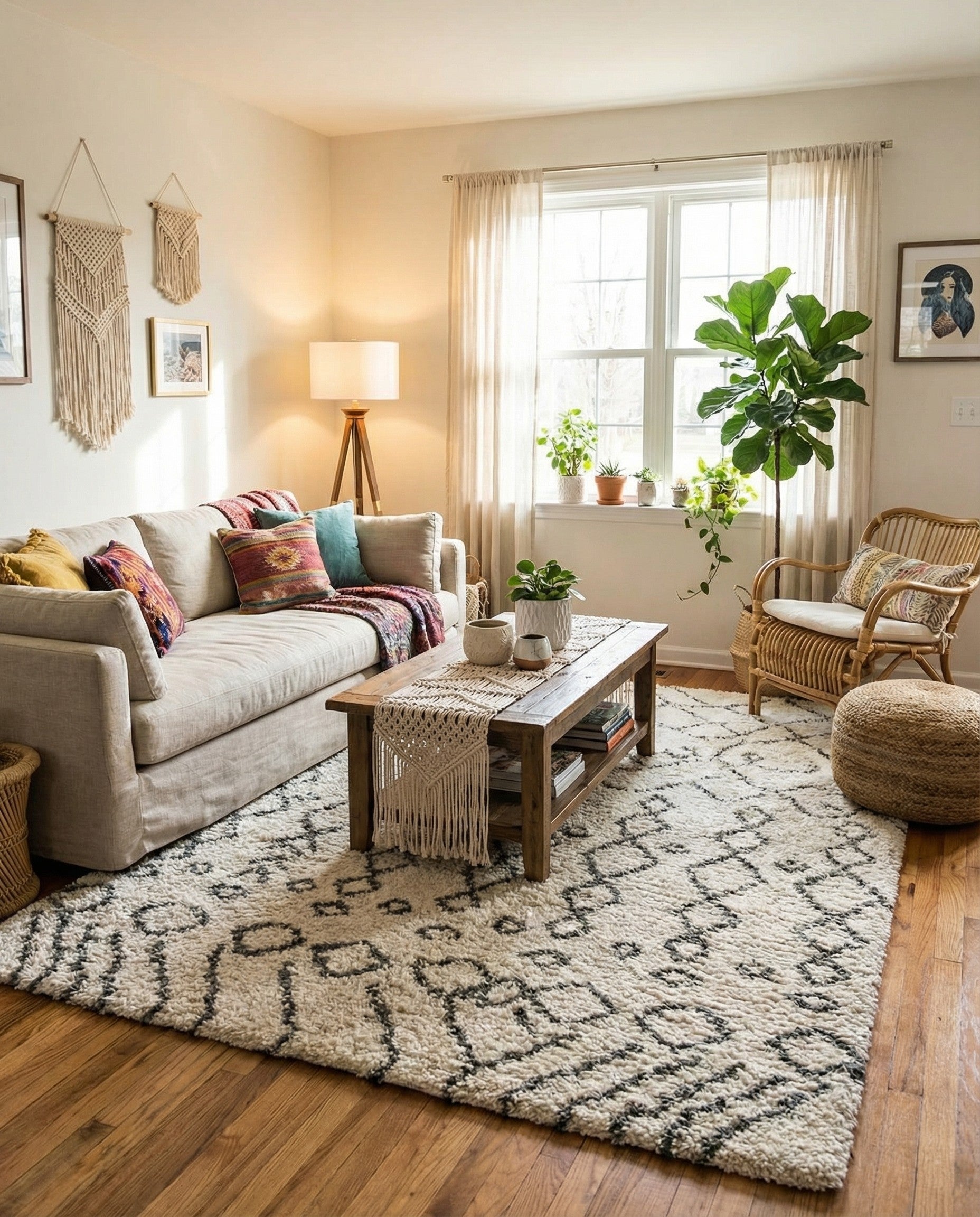  9' x 12' 2 Moroccan Shag Rug