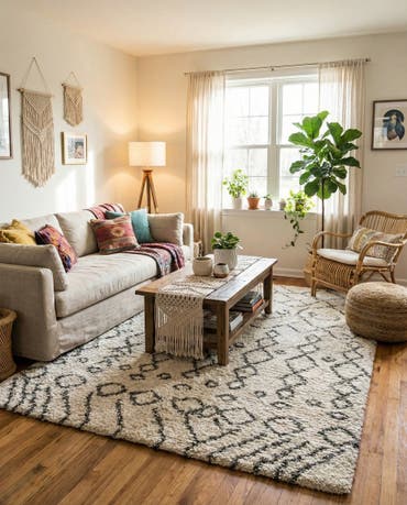  9' x 12' 2 Moroccan Shag Rug