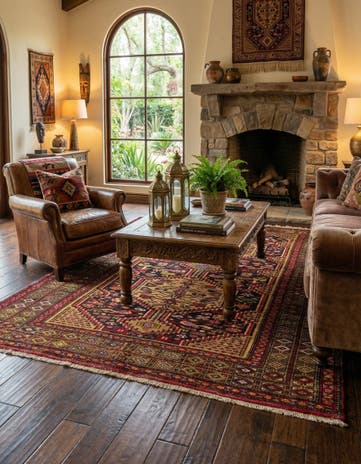 4' 3 x 7' 3 Hand Knotted Balouch Oriental Wool Rug