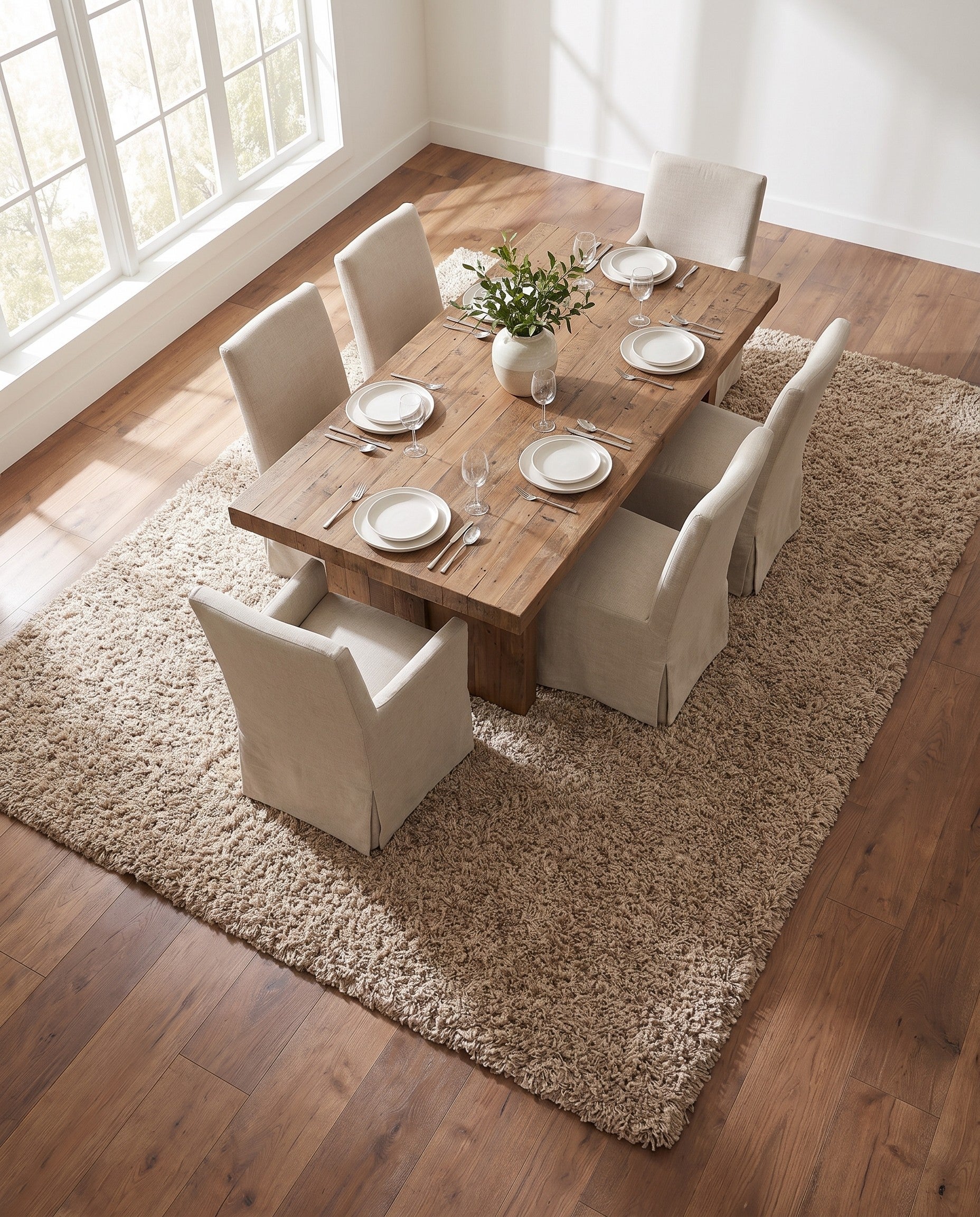 10' x 14' Solid Shag Rug