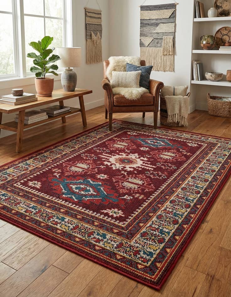 Detail image of 4' x 6'  Washable Baja Indoor / Outdoor Rug