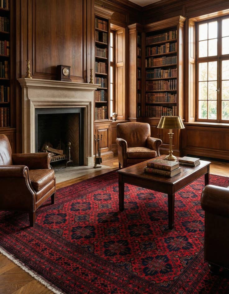 Detail image of  6' 5 x 9' 8  Hand Knotted Khal Mohammadi Wool Rug