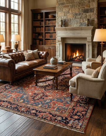 6' 9 x 10' Heriz Rug