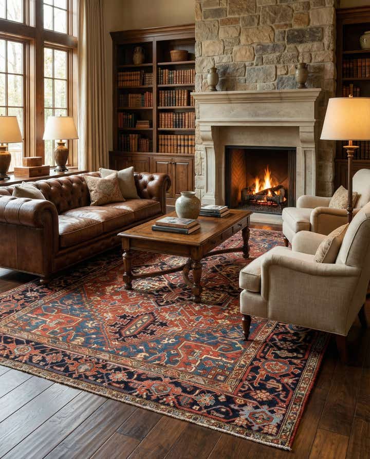 6' 9 x 10' Heriz Rug