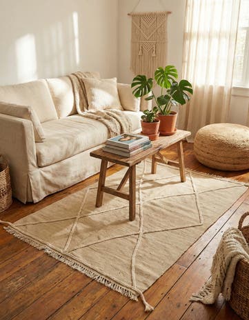 3' 5 x 4' 8 Hand Knotted Moroccan Wool Rug