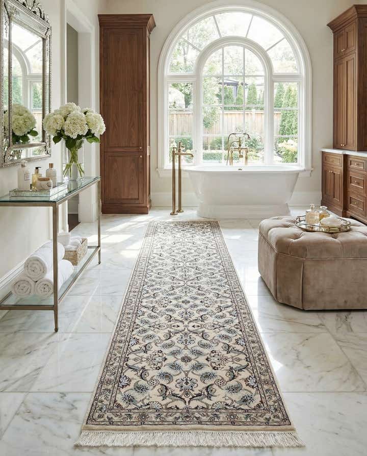 3' x 13' 2 Hand Knotted Nain Persian Runner Rug