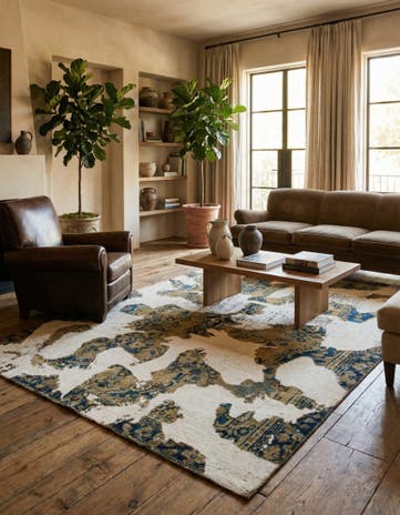 5' 10 x 8' 6 Hand Knotted Ultra Vintage Persian Wool Rug
