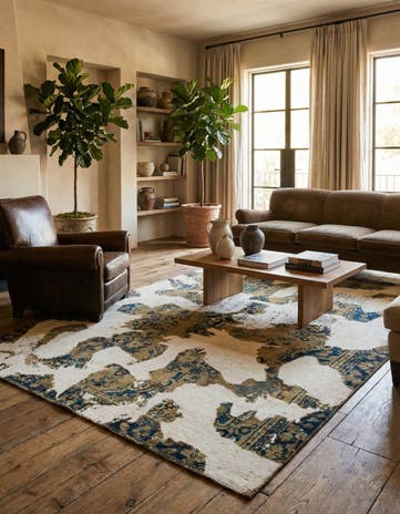 5' 10 x 8' 6 Hand Knotted Ultra Vintage Persian Wool Rug