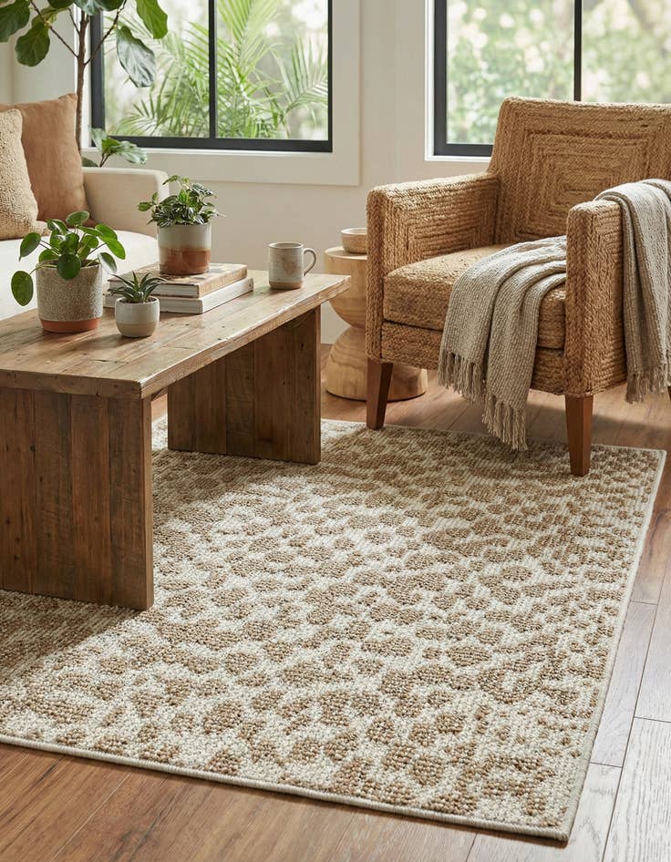 Detail image of 2' x 3' 1  Washable Safari Indoor / Outdoor Rug