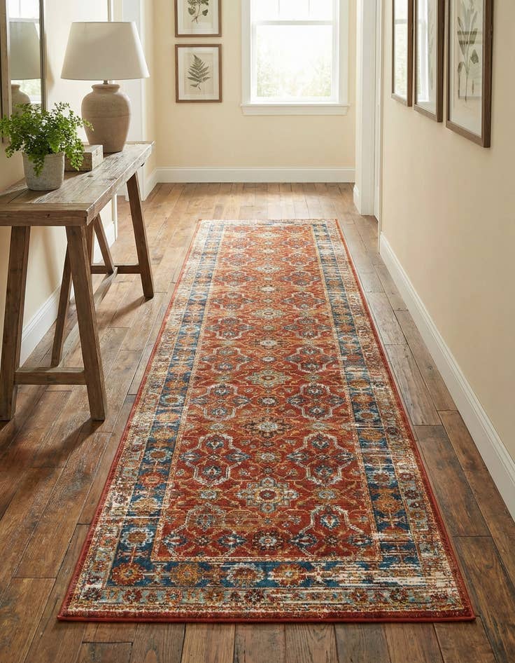 Detail image of 2' 7 x 12' Easy-Clean Traditional Indoor / Outdoor Runner Rug