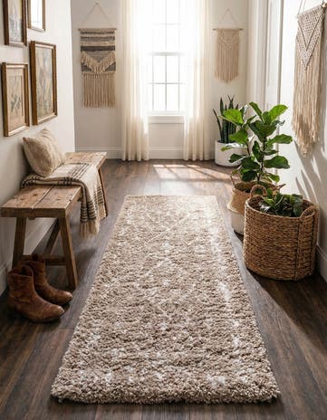 2' 7 x 10' Moroccan Shag Runner Rug