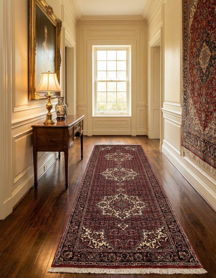 Detail image of 2' 5 x 9' Bidjar Wool Runner Rug