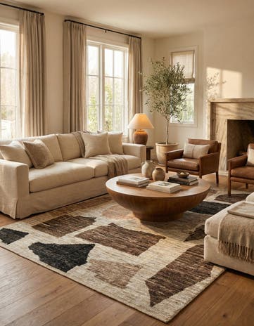 8' x 11' Hand Knotted Moroccan Wool Rug
