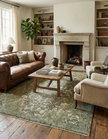 4' 9 x 8' 2 Vintage Rug