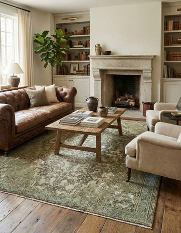 4' 9 x 8' 2 Vintage Rug