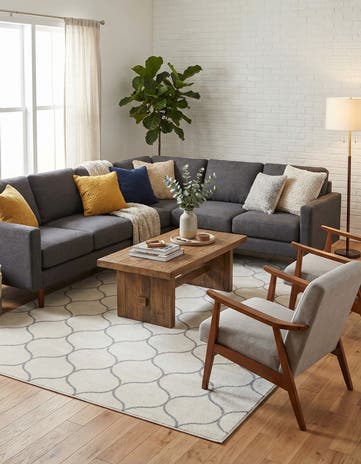 7' 10 x 11' Lattice Frieze Rug