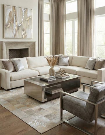 5' 1 x 7' 10 Cowhide Rug