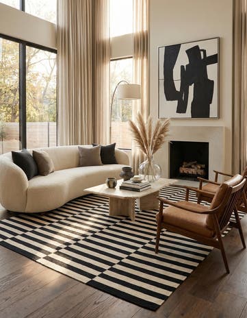 8' 2 x 9' 9 Hand Woven Kilim Modern Wool Rug