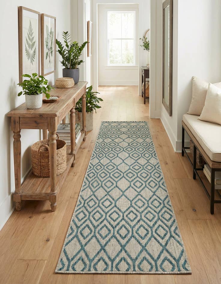 Detail image of 2' x 8'  Washable Jill Zarin Turks and Caicos Indoor / Outdoor Runner Rug