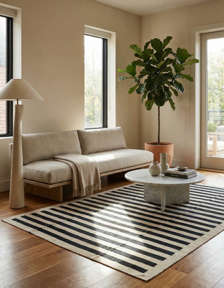 Detail image of 8' 4 x 11'  Hand Woven Kilim Modern Wool Rug