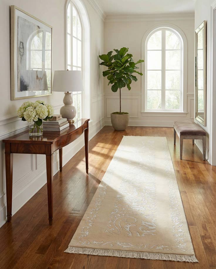 Detail image of 2' 8 x 13' Hand Knotted Darya Wool Runner Rug