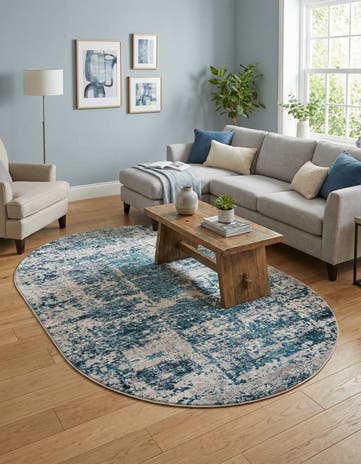 Blue Finsbury Oval Rug