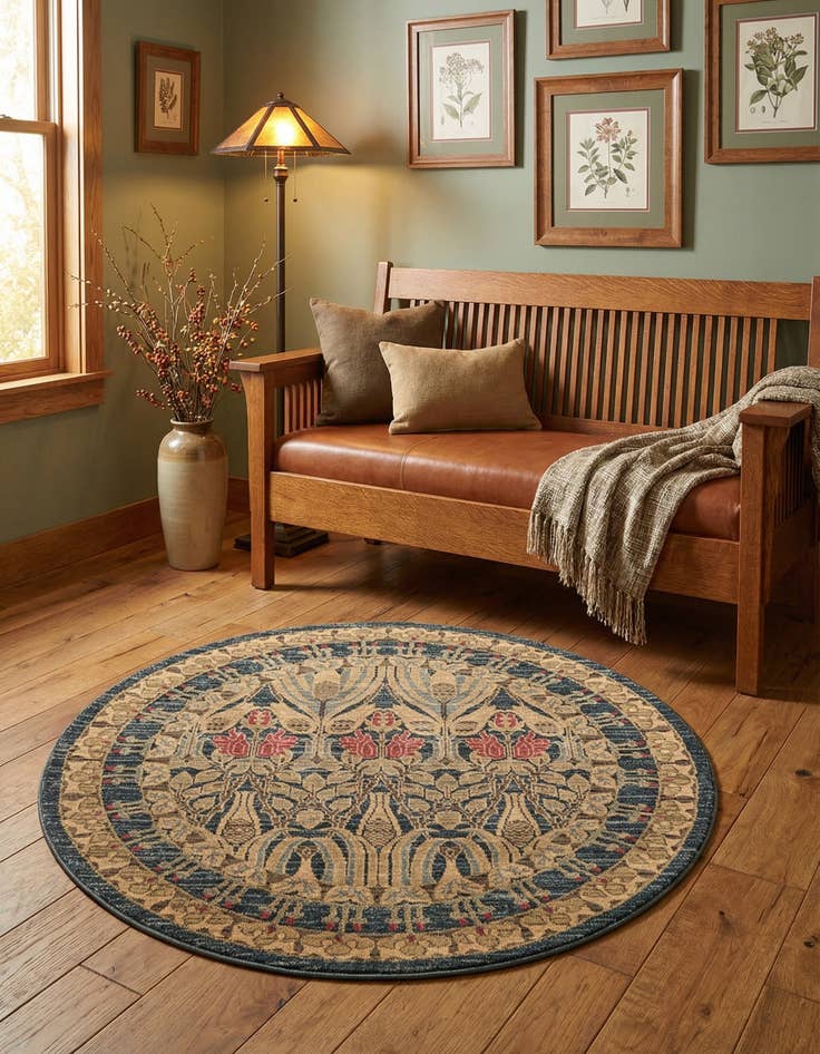 Detail image of 4' x 4' Kensington Round Rug