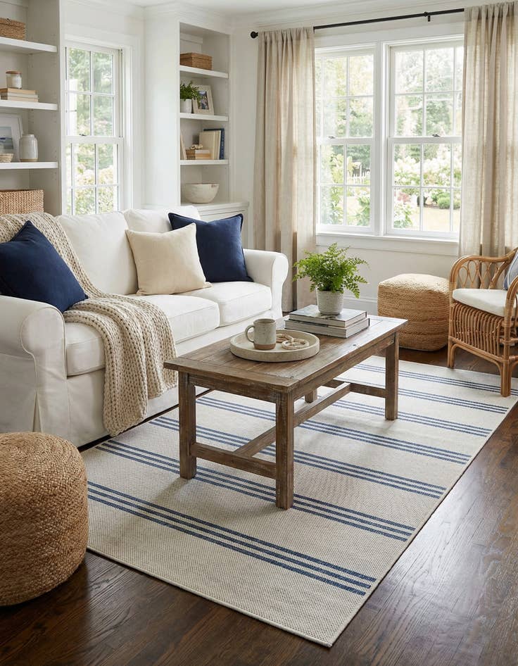 Detail image of 4' x 6'  Washable Jill Zarin Anguilla Indoor / Outdoor Rug