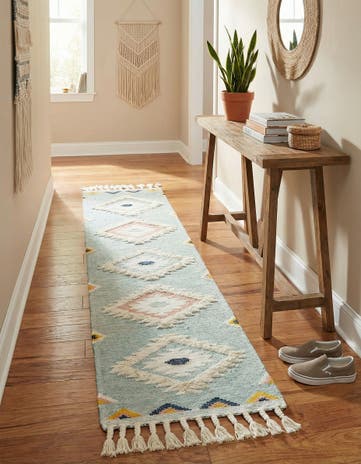 2' 7 x 13' 1 Hand Woven Arizona Wool Runner Rug