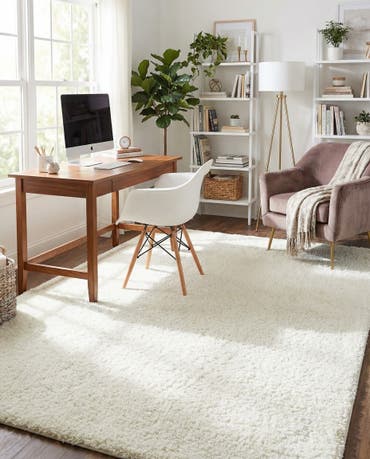  8' x 10' Soft Solid Shag Rug