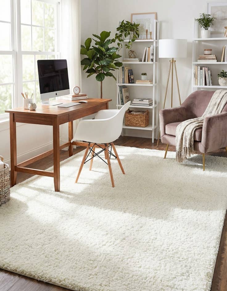 Detail image of  8' x 10' Soft Solid Shag Rug