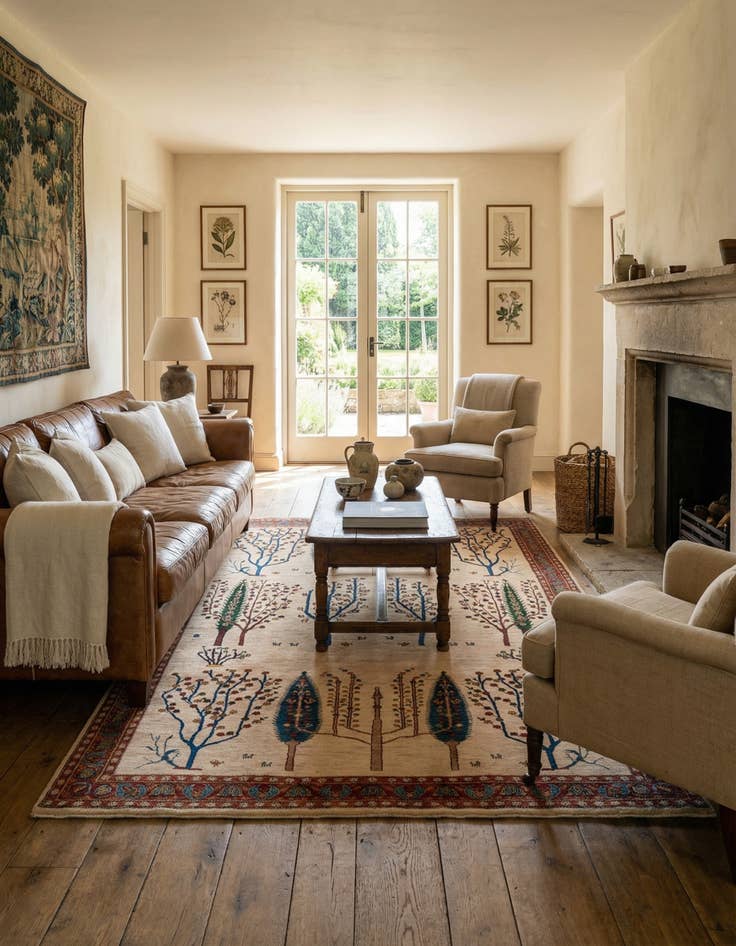 Detail image of 6' 10 x 9' 11 Luribaft Wool Rug