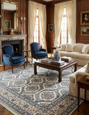 7' 1 x 10' 6 Hand Knotted Nain Rug