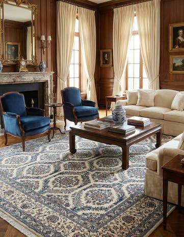 7' 1 x 10' 6 Hand Knotted Nain Rug
