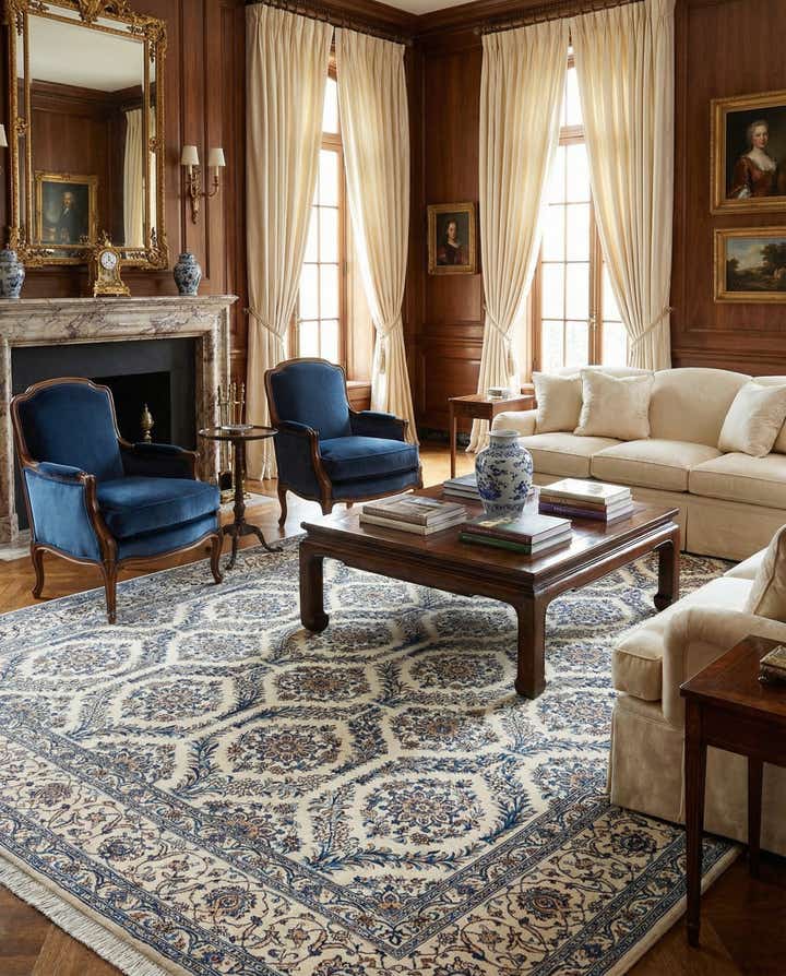 7' 1 x 10' 6 Hand Knotted Nain Rug