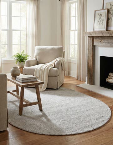 4' 1 x 6' 1 Hand Woven Jill Zarin English Manor Wool Oval Rug