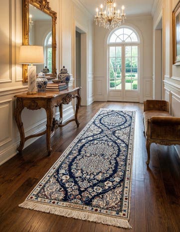 1' 7 x 6' 6 Hand Knotted Nain Rug
